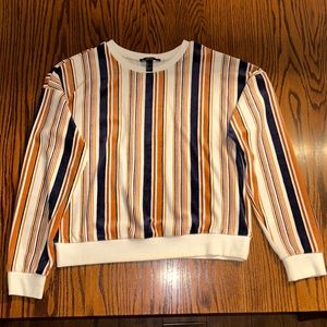 Multicolored striped Forever 21 Sweater size L with a soft velvety material